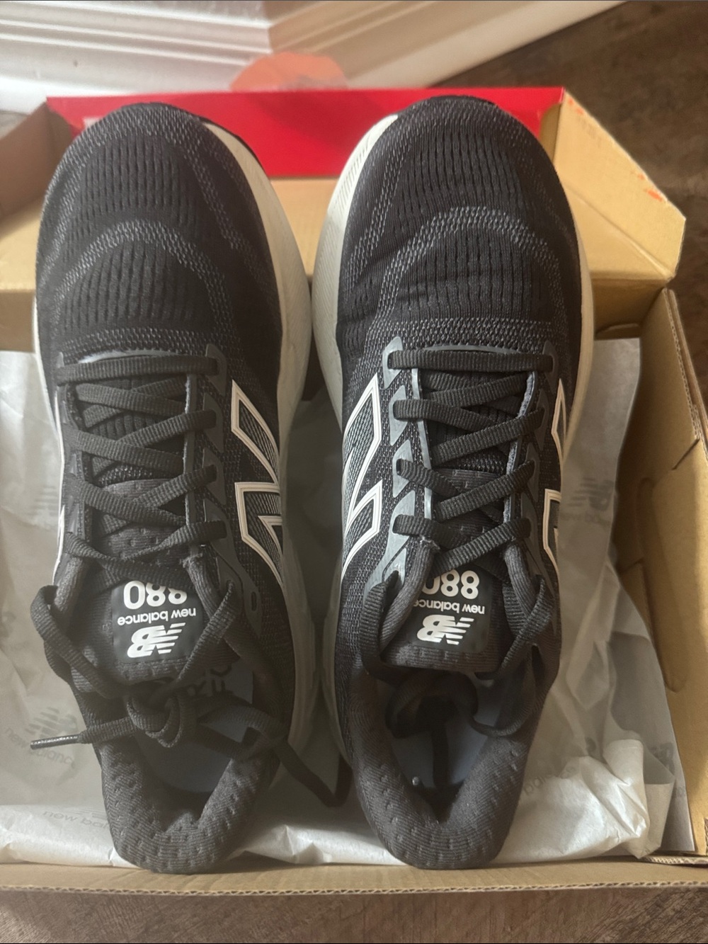 New Balance Woman’s 880 Athletic Shoes - Black with White Accents